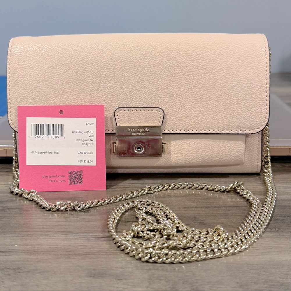 Kate Spade Pale Pink Voyage Crossbody Wallet